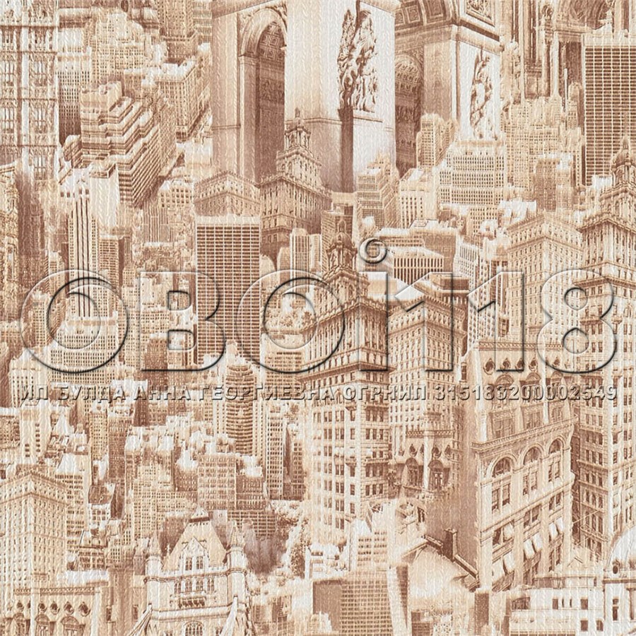 Обои бумажные дуплекс Брянские обои, Города 940-01, 0,53х10м 940-01