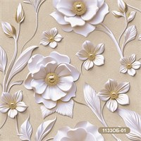 Обои Лепнина 1133-01 бумажные дуплекс 0,53х10м Пермские обои 1133-01